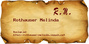 Rothauser Melinda névjegykártya