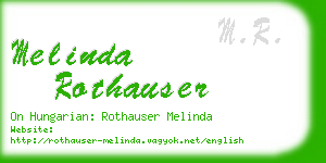 melinda rothauser business card